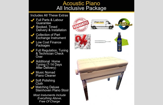 Steinhoven SU123 Crystal Upright Piano All Inclusive Package - Image 3